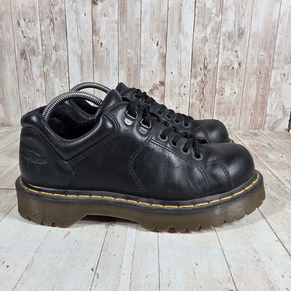 Dr. Martens 8312 Black Leather Chunky Platform Lug Sole Oxford Shoes Womens 9